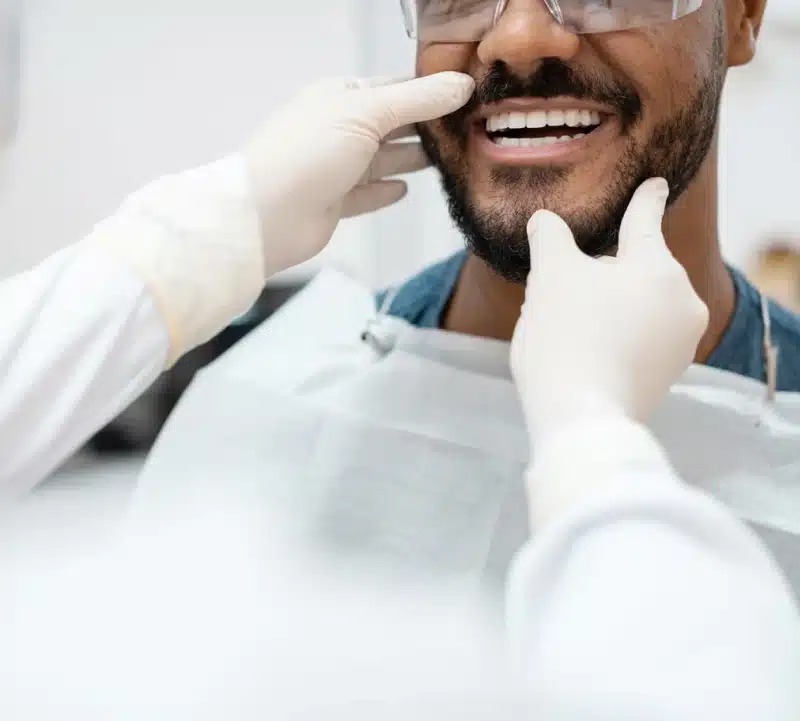 dentist checking dental issues